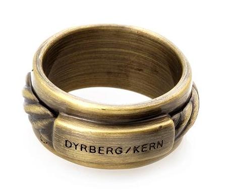 DYRBERG/KERN! 10.5mm WIDE BAND RING-sz 6.5